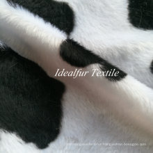 Imitation Cow Pattern Wholesale Faux Fur Knitted Fabric
